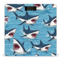 Smart Scale for Body Weight Automatic Switch Digital Bathroom Weighing Scale Retro Ocean Sea Sharks