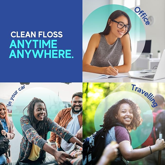 Avistar Dental Care Bundle: 450 Individually Wrapped Floss Picks (Multi-color) &amp 4 Medium Bristle Toothbrushes for Adults (Red) - Easy Grip &amp Convenient Oral Hygiene Kit for Travel Hotels &a