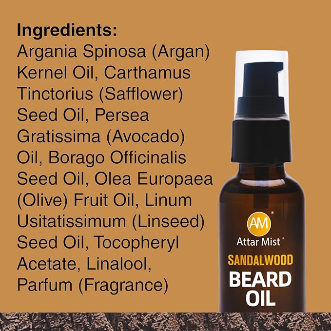 AM Beard Butter &amp Beard Oil for Men Beard Kit – Sandalwood Beard Care Kit for Men – Beard Softener Moisturizer &amp Itch Relief – Mustache Oil – Shea Cocoa Butter Argan Oil Vitamin E – 4 oz