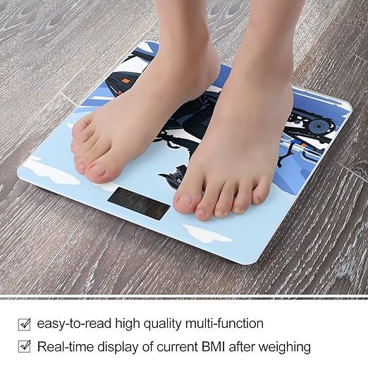 Snowmobile Smart Scale for Body Weight Accurate Bathroom Scale with LED Display Digital Weight Scales Weighing Machine High Precision Scales for Bath Home