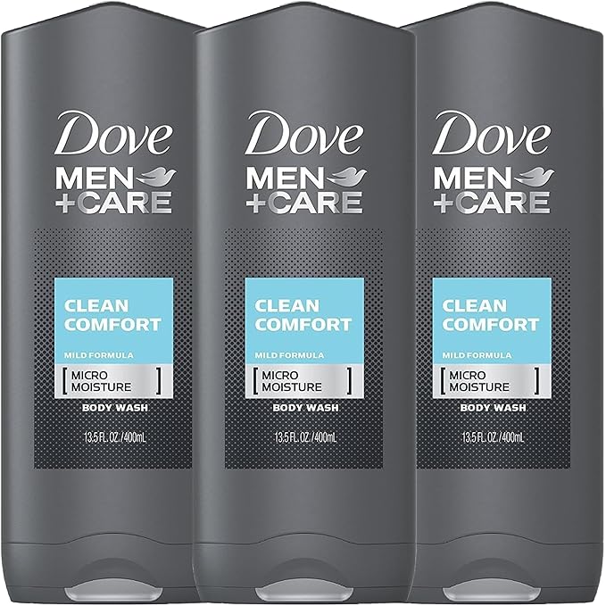 Dove Men + Care Body &amp Face Wash Clean Comfort 13.50 Oz (Pack Of 3) 2.16 Lb