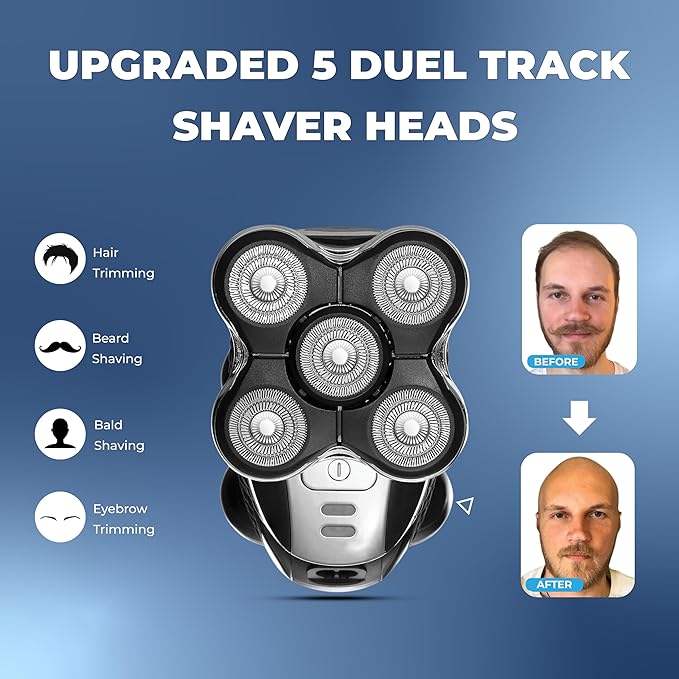 2 Pack Pro Head Shaver Replacement Blades Compatible with Remington Balder Pro Head Shaver Model XR7000 Precision Electric Shaving for Bald Men