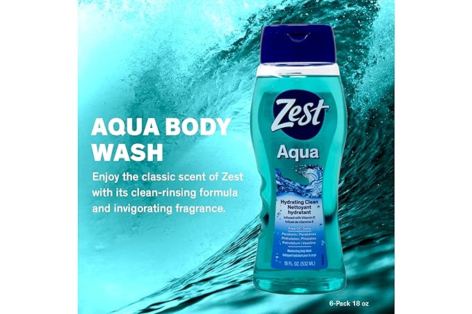 Zest Aqua Body Wash 18 Oz (Pack Of 4)