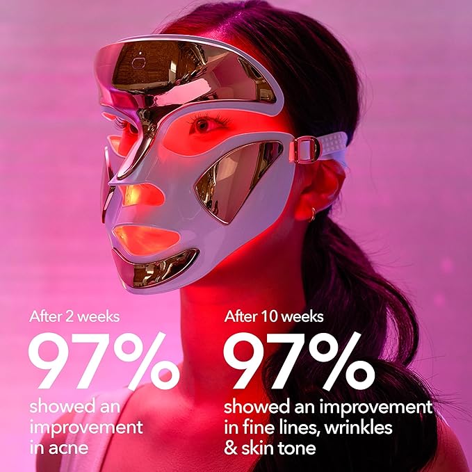 Dr. Dennis Gross DRx SpectraLite FaceWare Pro – LED Face Mask for Skin Rejuvenation with Dual Red &amp Blue Light Therapy FSA HSA Eligible