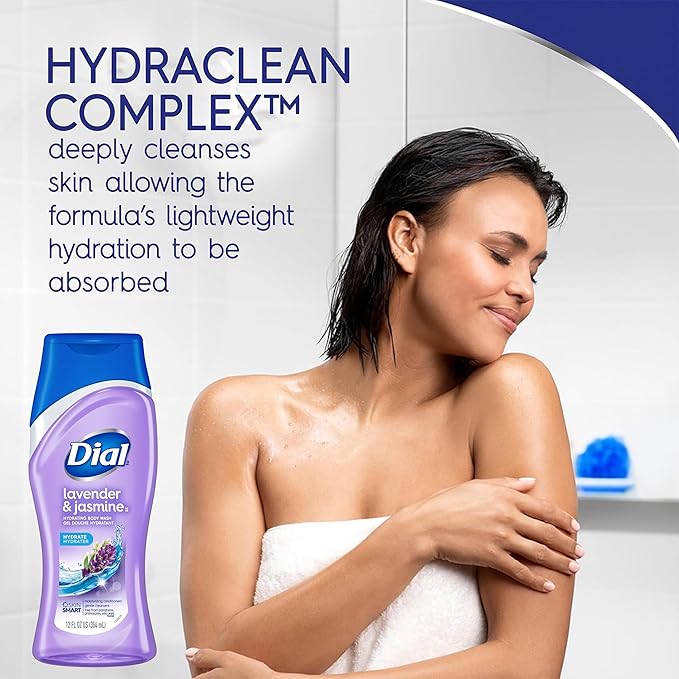 Dial Body Wash Lavender &amp Jasmine 12 Ounce (Pack of 6)