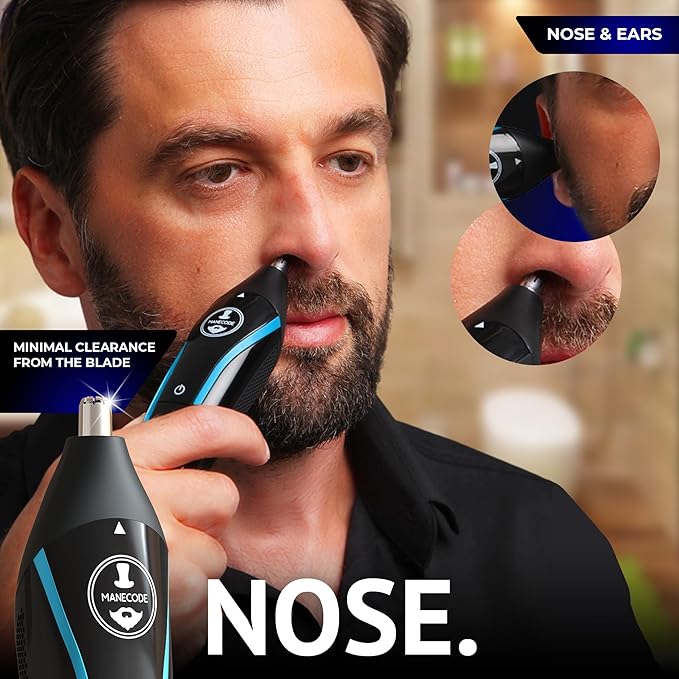 11-in-1 Men's Beard and Mustache Electric Trimmer Kit Cordless Body and Nose Hair Razors Set of Beard Clippers USB Rechargeable Battery Shaver for Men Lifetime Self-Sharp Blades