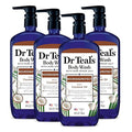 Dr Teal's Body Wash with Pure Epsom Salt with Coconut Oil 24 fl oz (Pack of 4)