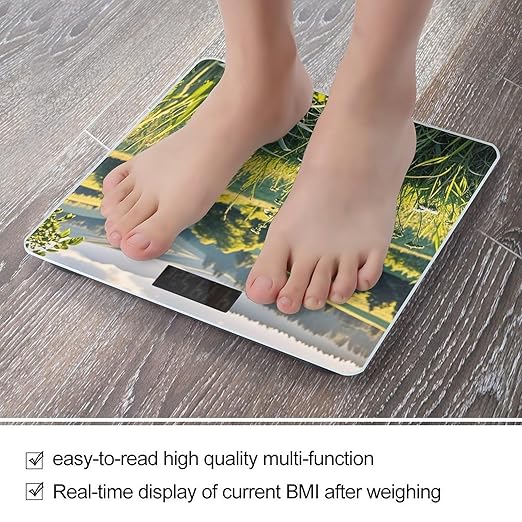 Country Style Smart Scale for Body Weight Accurate Bathroom Scale with LED Display Digital Weight Scales Weighing Machine High Precision Scales for Bath Home