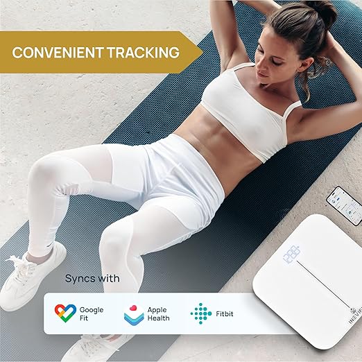 INEVIFIT Smart Premium Bathroom Scale Highly Accurate Bluetooth Digital Bathroom Body Weight Scale Precisely Measures Weight &amp BMI for Unlimited Users