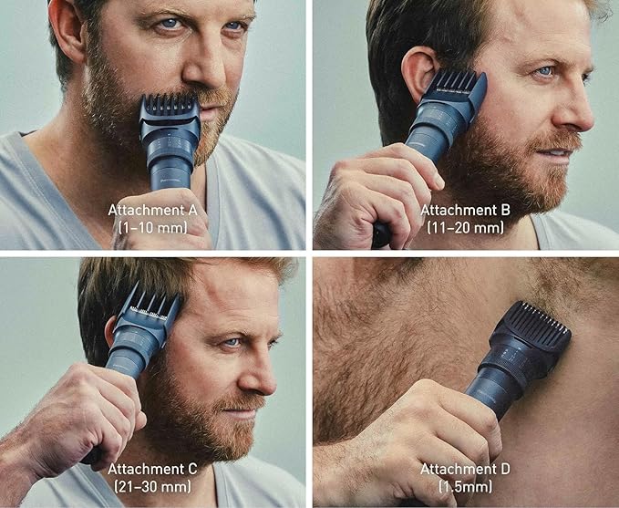 Replacement MultiShape Electric Trimmer Blade And Comb for Panasonic ER-ACKN2-HB for Beard Hair and BodyCutting Lengths and Advanced Blade Waterproof Wet Dry Clipper for Men(5pcs)