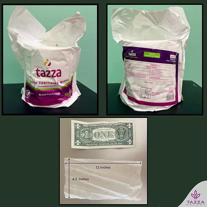Tazza TAZZAWP1200 Wet Wipes - Bulk 4 x 1200 Ct Durable Pre-Saturated Cleaning Gym Equip Wipes. 1 penny a wipe!