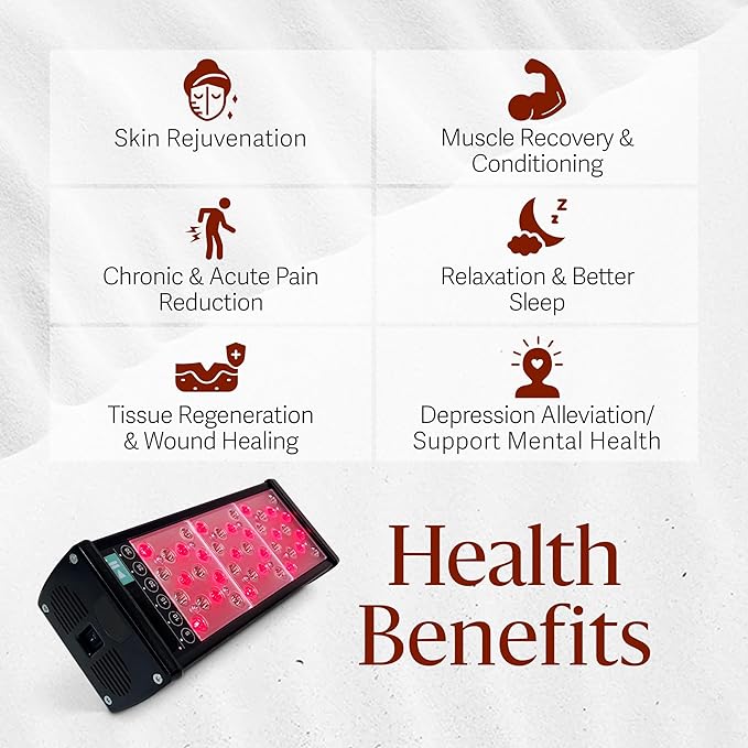 Clearlight RED Light Therapy Personal Tower - Red &amp Near-Infrared 650nm &amp 850nm Wavelengths - Pain Relief Skin Rejuvenation Muscle Recovery &amp Skin Vitality - Saunas Infrared Light Therap