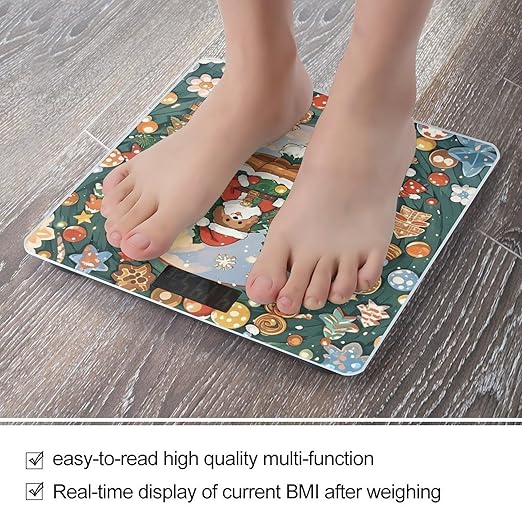 Christmas Aesthetic Scale for Body Weight Smart Scales Digital Bathroom Scale High Precision Weighing Scales with Large Display Weighing Machine for People