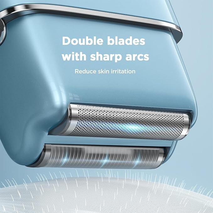 Electric Foil Shavers for MenUpgraded 3-Speed Electric Razor Double Floating Blade IPX7 Waterproof Wet/Dry LED Display USB Rechargeable