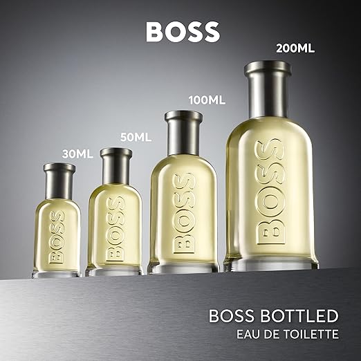 Hugo Boss Bottled Eau de Toilette – Woody Men's Cologne – With Notes of Apple Cinnamon &amp Wood – Long Lasting Fragrance