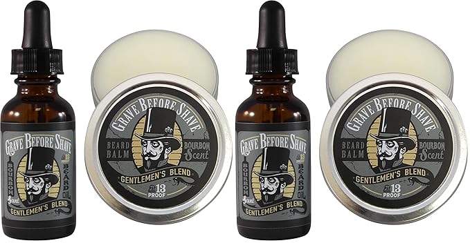 Grave Before Shave™ Gentlemen's Blend Beard Pack (Bourbon/Sandal wood Scent) (Pack of 2)