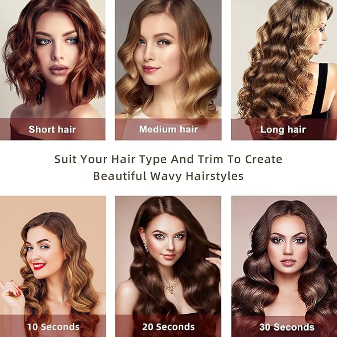 Hair Waver Curling Iron 3 Barrel Curling Iron Wand Hair Curler Waver Crimper Hair Styling Tool for or Short Hair Styling (US22mm)