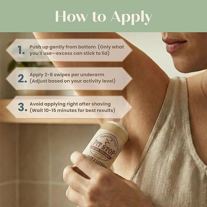 PIT STOP Deodorant - Aluminum-Free Plastic-Free All-Natural Odor Control 3 Pack (Cedar &amp Doug Fir)