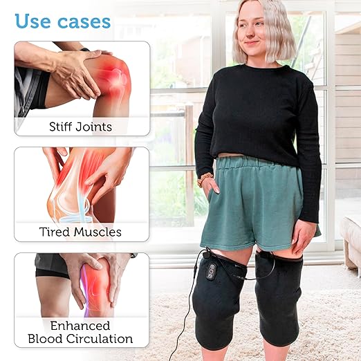 COMFIER Knee MassagerHeating Pad for KneeKnee Heating Pad for Pain Relief with 2 Heat LevelsKnee Warmer with Auto Shut-Off