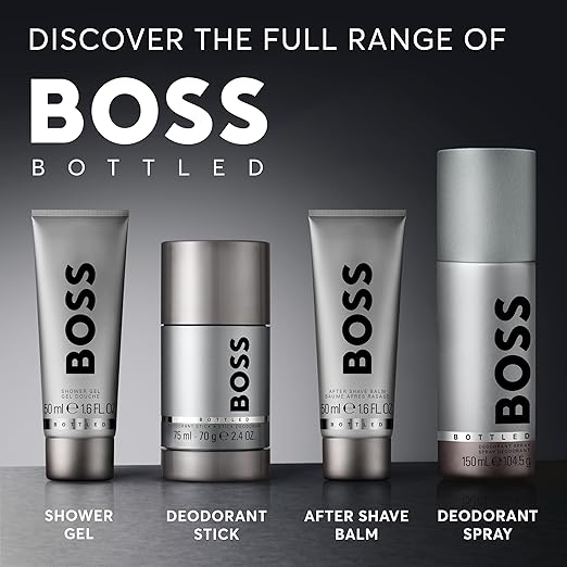 Hugo Boss Bottled Eau de Toilette – Woody Men's Cologne – With Notes of Apple Cinnamon &amp Wood – Long Lasting Fragrance