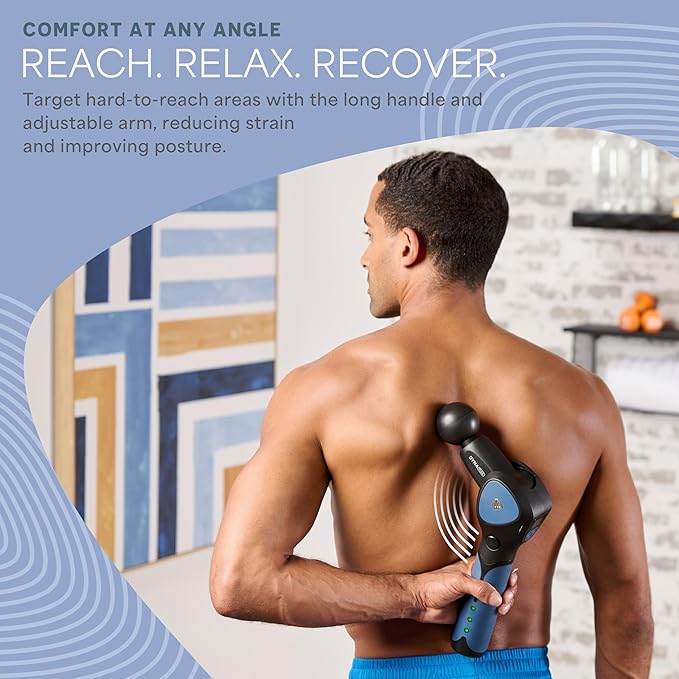LifePro Percussion Massage Gun FSA HSA Eligible– Deep Tissue Handheld Massager for Athletes – Muscle Recovery Tool for Men &amp Women – Quiet Portable with Attachment Heads &amp Travel Case