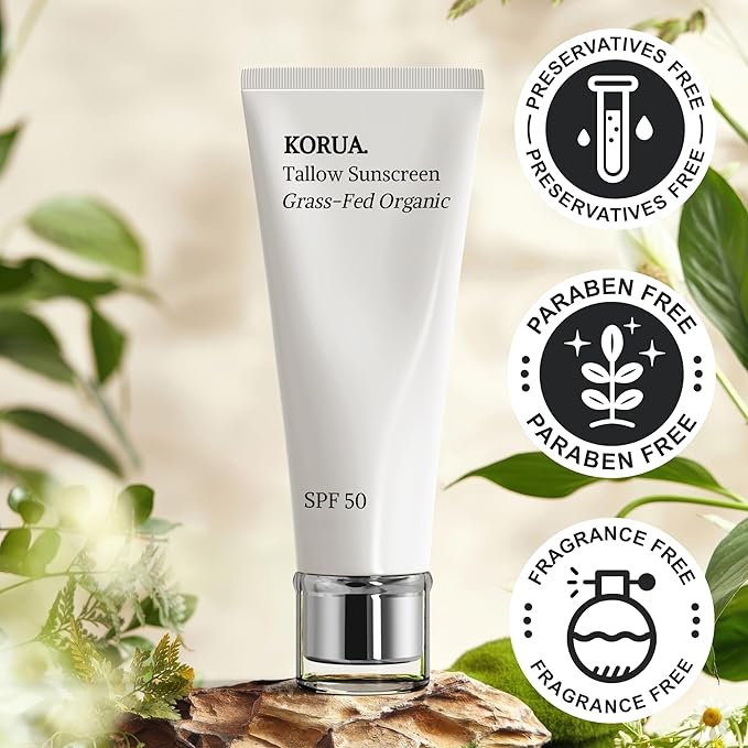 Grass Fed Tallow Sunscreen 80ML with Non Nano Zinc Oxide 25%