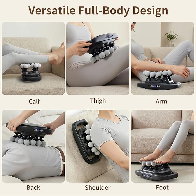 20 Head Massage Gun Deep Tissue Percussion Back Massage Tool with 3 Modes &amp 30 Intensity Levels Handheld Electric Muscle Massager Gun for Back Neck Shoulders Legs Waists Quiet Ideal Gifts