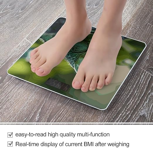 Green Lizard Bathroom ScaleHighly Accurate Digital Weighing Machine for People Bright LED Display Weight Scale for The Aldult Home Use