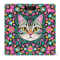 Exotic Cat Pattern Scale for Body Weight Sturdy Tempered Glass Weighing Scales with LCD Display Accurate Digital Bathroom Scale Convenient Body Fat Smart Scales Easy Read
