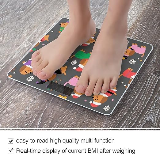 Dachshund Dog Weight Scale Cute Bathroom Scale for Body Highly Accurate Digital Weighing Machine for People Compact LCD Display Scales with Sturdy Toughened Glass Scales