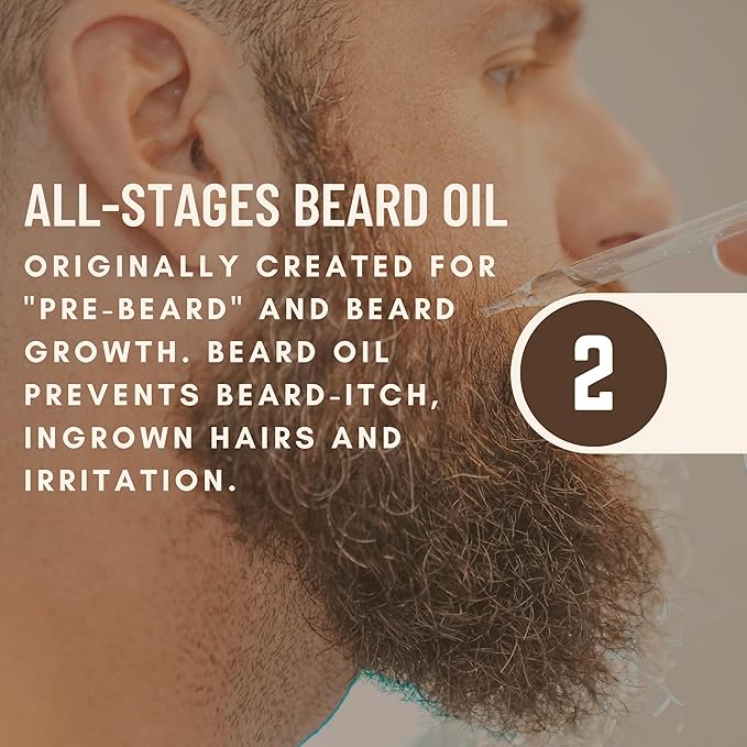 Johnny Slicks Organic Beard Oil | Moisturize Soften Promote Hair Growth Reduce Itch (US Made Veteran Owned Handcrafted with Clean Ingredients) Rugged