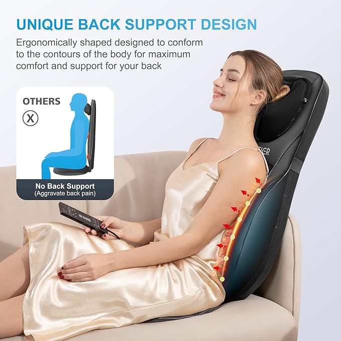 COMFIER Shiatsu Back Massager with Heat &amp Upgrade Foot Massager