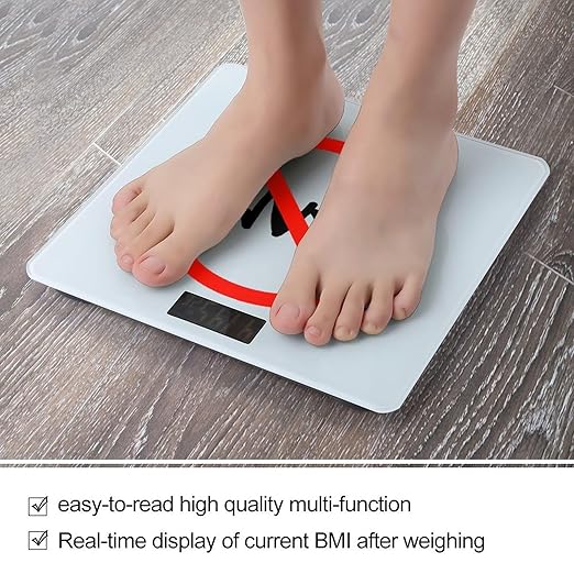 Have Funny No Drama Digital Bathroom Scale for Body Weight Lighted LCD Display Round Corner