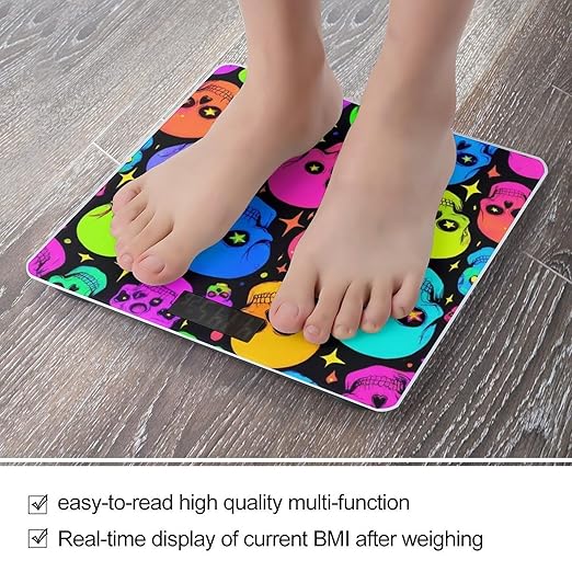 Energy Saving Scale Bathroom Weighing Scale Smart Scale for Body Weight Digital Funny Skulls
