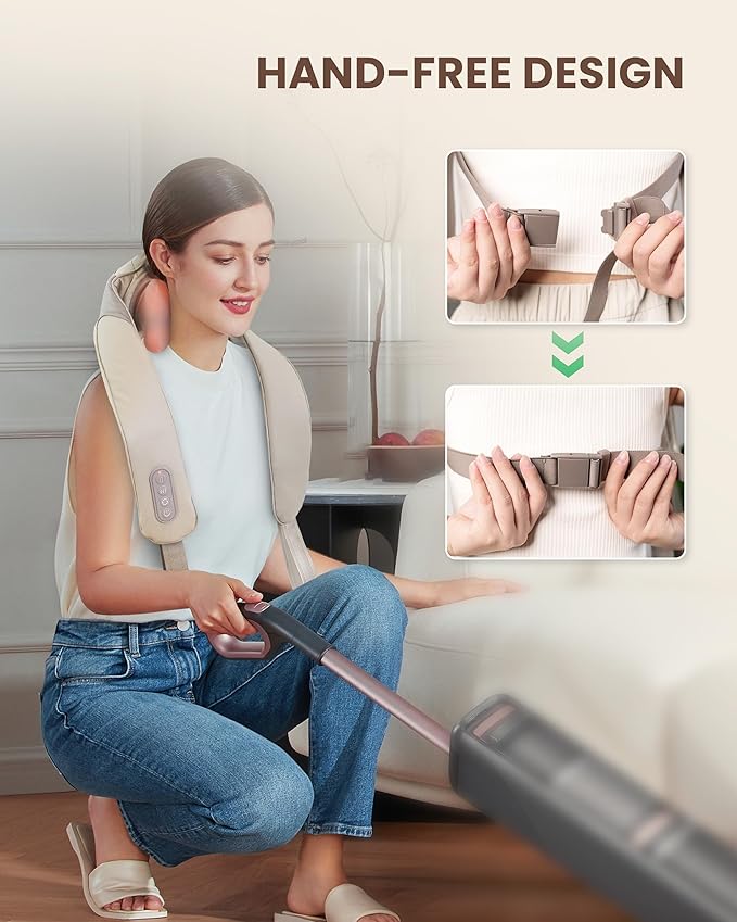 Cordless Neck Massager with Heat &amp Foot Massager