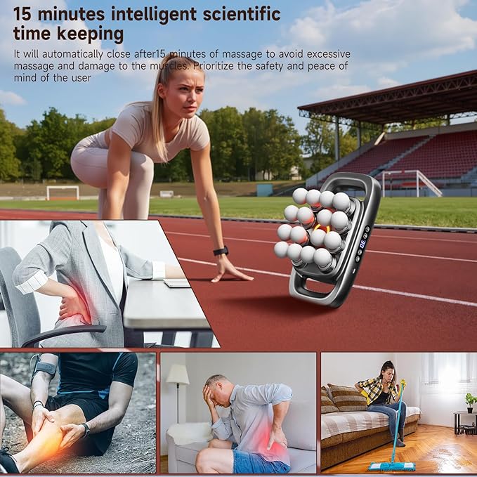 Upgraded 16-Head Massage Gun Deep Tissue Percussion Massager Muscle Massage Gun for Back Shoulders Legs Body Muscle Pain Relief Gifts for Men and Women