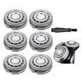 SH60 Replacement Heads Compatible with Philips Series 6000 S6xxx S6880/81 S6810/82 S6850/85Compatible with Norelco Shaver Cleaning Brush S6xxx Series 6Pcs with Cleaning Brush