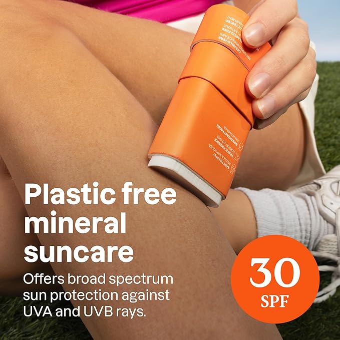 ATTITUDE Mineral Sunscreen Stick with Zinc Oxide SPF 30 EWG Verified Plastic-Free Broad Spectrum UVA/UVB Protection Dermatologically Tested Vegan Orange Blossom 2.1 Ounces
