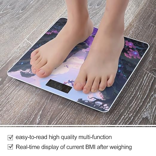 Mysterious Valley Weight Scale Large Digital Bathroom Scales with Bright LED Display Non Slip Digital Scale and Step On Fashion Weighing Machine for Body