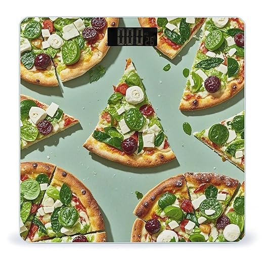 Green Pizza Slices Scale for Body Weight Smart Scales Digital Bathroom Scale High Precision Weighing Scales with Large Display Weighing Machine for People