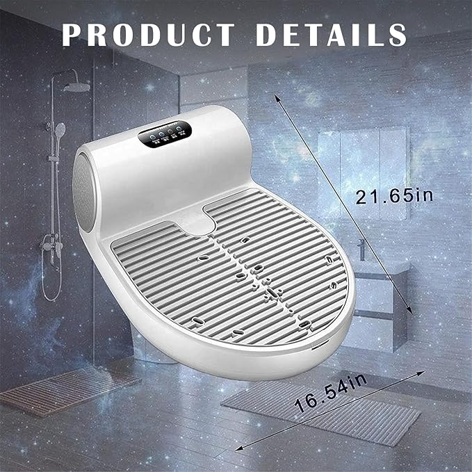 Electric Full Body Dryer Body Blow Dryer for Bathroom Open Pet Dryers Feet Touch Panel Drying Machine 2 Wind Speeds Waterproof for Home/Hotel with Weight Scale