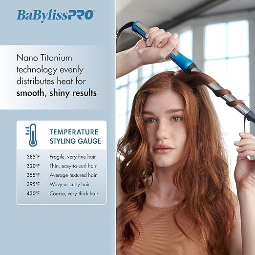 Nano Titanium Oval Barrel Curling Wand for All Hair Types