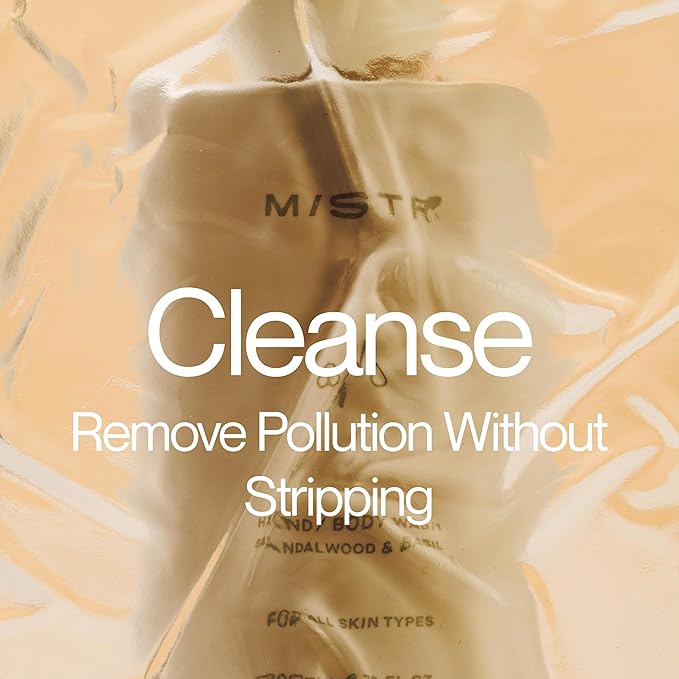 MISTR Hand &amp Body Wash Nourishing &amp Soothing Formula Sandalwood &amp Basil Scent with Magnesium Oat Extract Niacinamide Panthenol All Skin Types