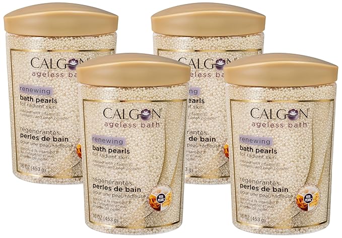 Calgon Ageless Bath Series Renewing Pearls 16 oz. (Pack of 4)
