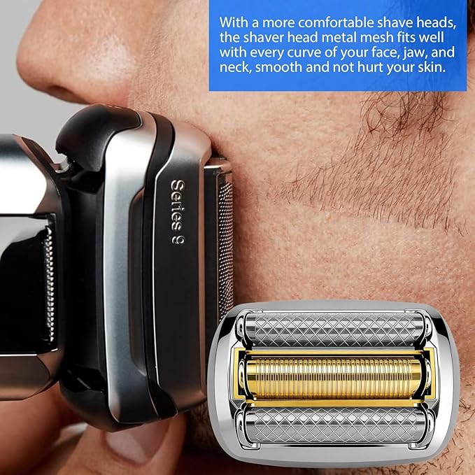 2025 Latest 92S 92M Series 9 Shaver Replacement Head w/Sealed Packaging for B-raun Razor Shaver Series 9 9030S 9040S 9050CC 9090CC 9095CC 9290CC 9295CC
