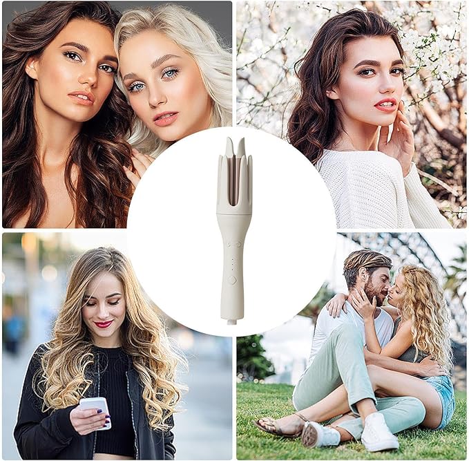 Automatic Hair Curler – 32mm Rotating Barrel Ceramic Coated Styler Negative Ion Technology | Auto Curling Wand with Auto Shutoff Effortless Waves for Long Short Hair Styling Tool