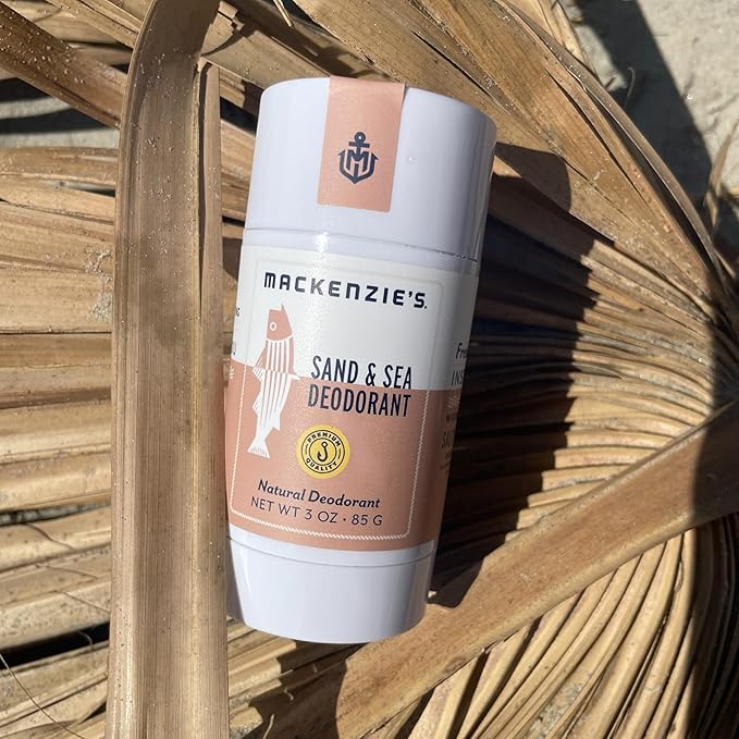 MacKenzie's Sand &amp Sea Deodorant &amp Shower Bar Bundle - Gifts for Women - Gifts for Men - Coastal Gifts - Natural - Sea Salt - Ozone - Citrus