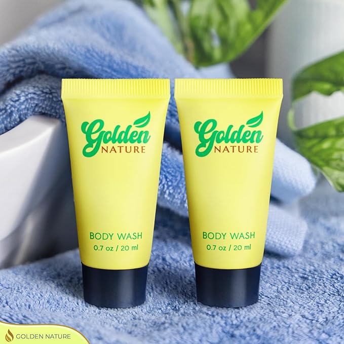 Travel Size Hotel Body Wash - Jasmine 0.7 fl oz 100 PK - Delight Your Guests with Soothing &amp Refreshing Body Wash - Bulk Small Size Toiletries for Airbnb Motels &amp Guest Rooms