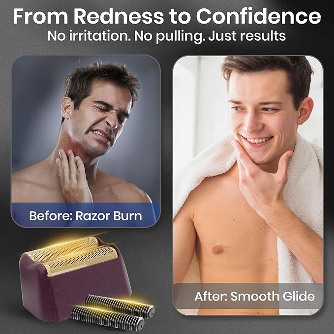 2 Pack Replacement Foil and Cutter Assembly Compatible with Wahl 5 Star Shavers Models 7031-100 7043-100 7031-200 Wahl Shaver Foil Replacement Ultra-Close Shave Easy to Replace