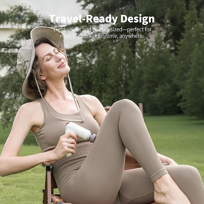 Breo Lucky 7 Massage Gun with Heat Deep Tissue Muscle Massager Stimulator Body Relaxation Low Noise for Recovery Sports